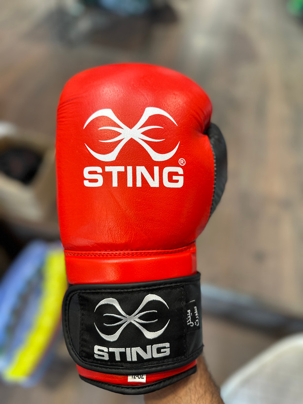 دستکش بوکس چرمی آتل دار STING سایز ۱۲ کد ۱۰۰۱